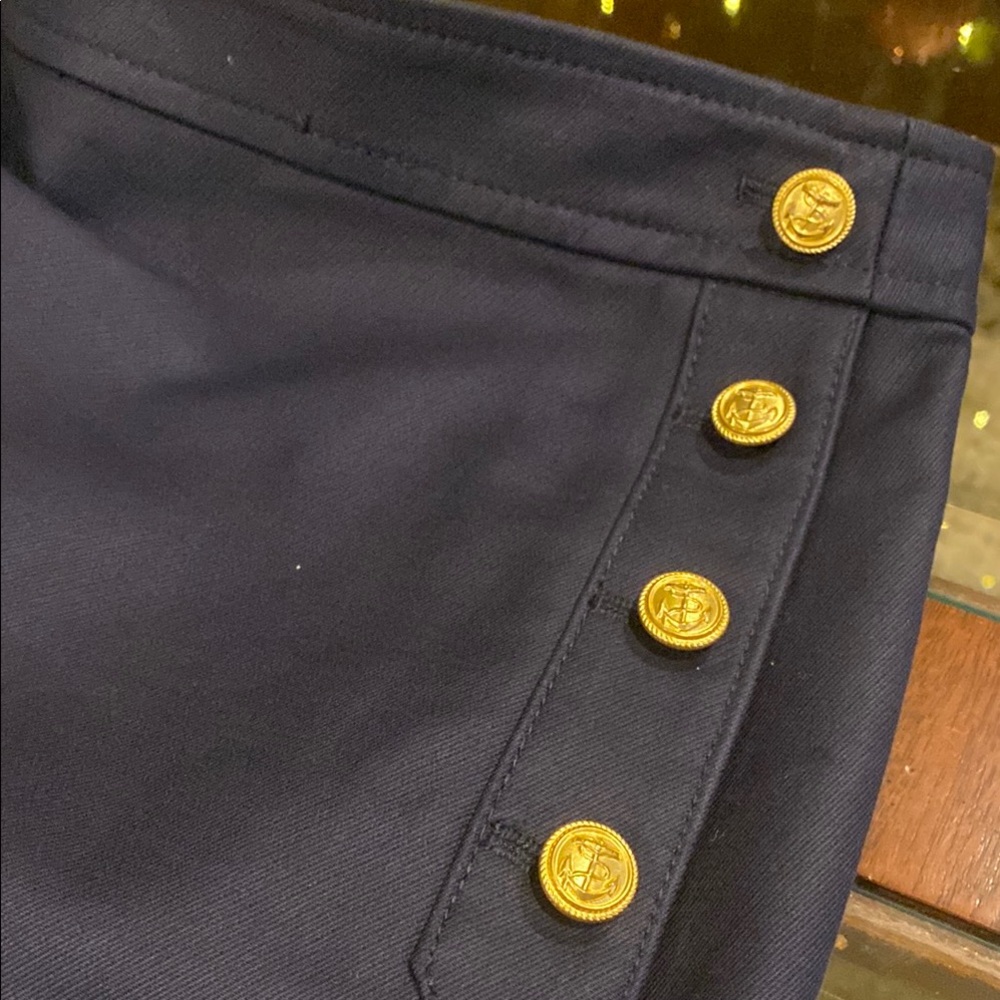 J.Crew Navy Skirt with Gold Buttons NWOT - Picture 4 of 14